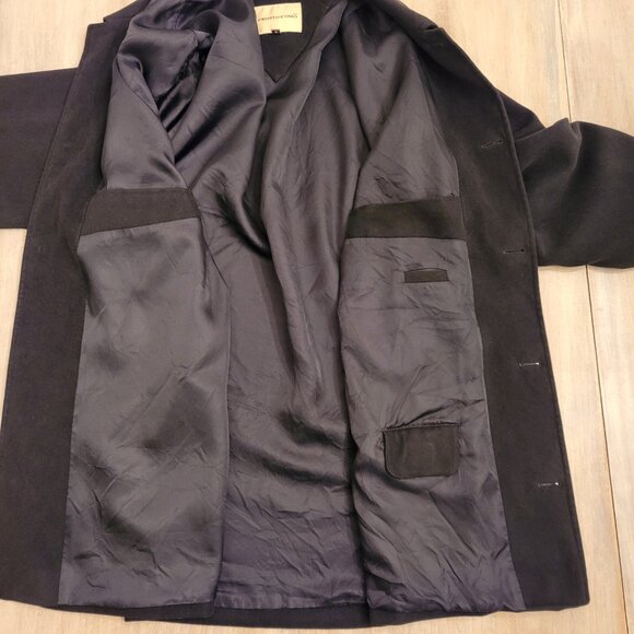 Pronto Uomo Womens Collared Long Sleeve Button Pea Coat Black Sz Medium - Picture 12 of 13